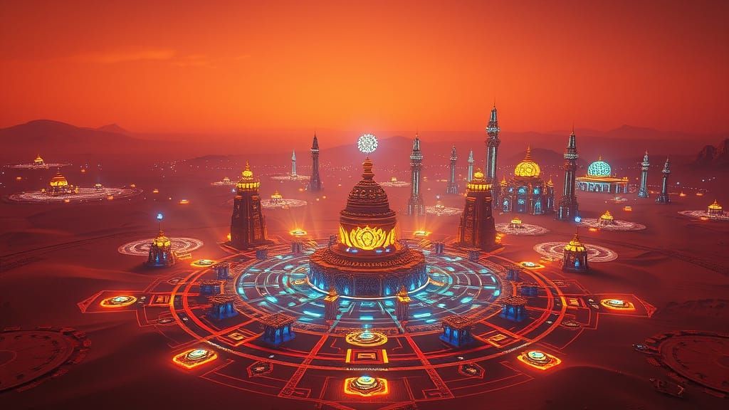 Divine Martian City: Mangalapura in Vedic & Alien Style