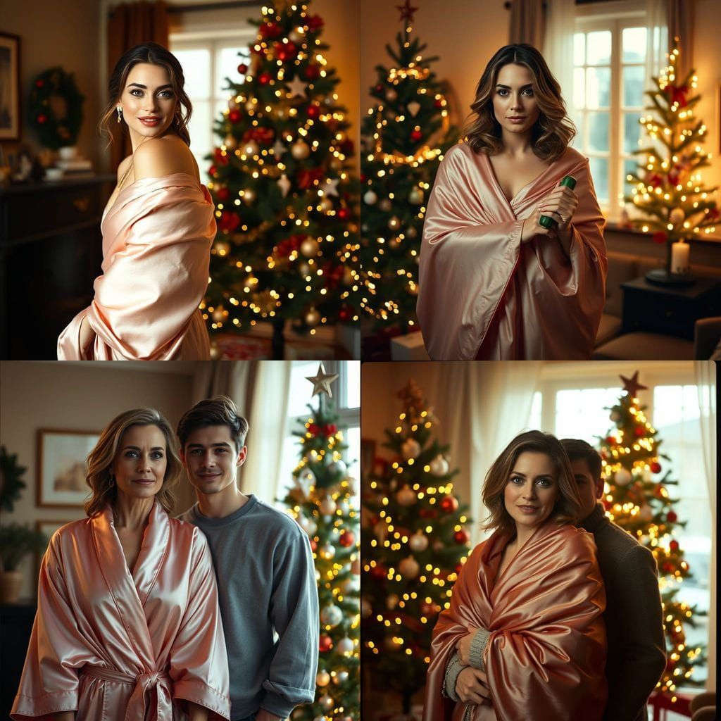 Elegant Woman in Festive Setting with Cucumber