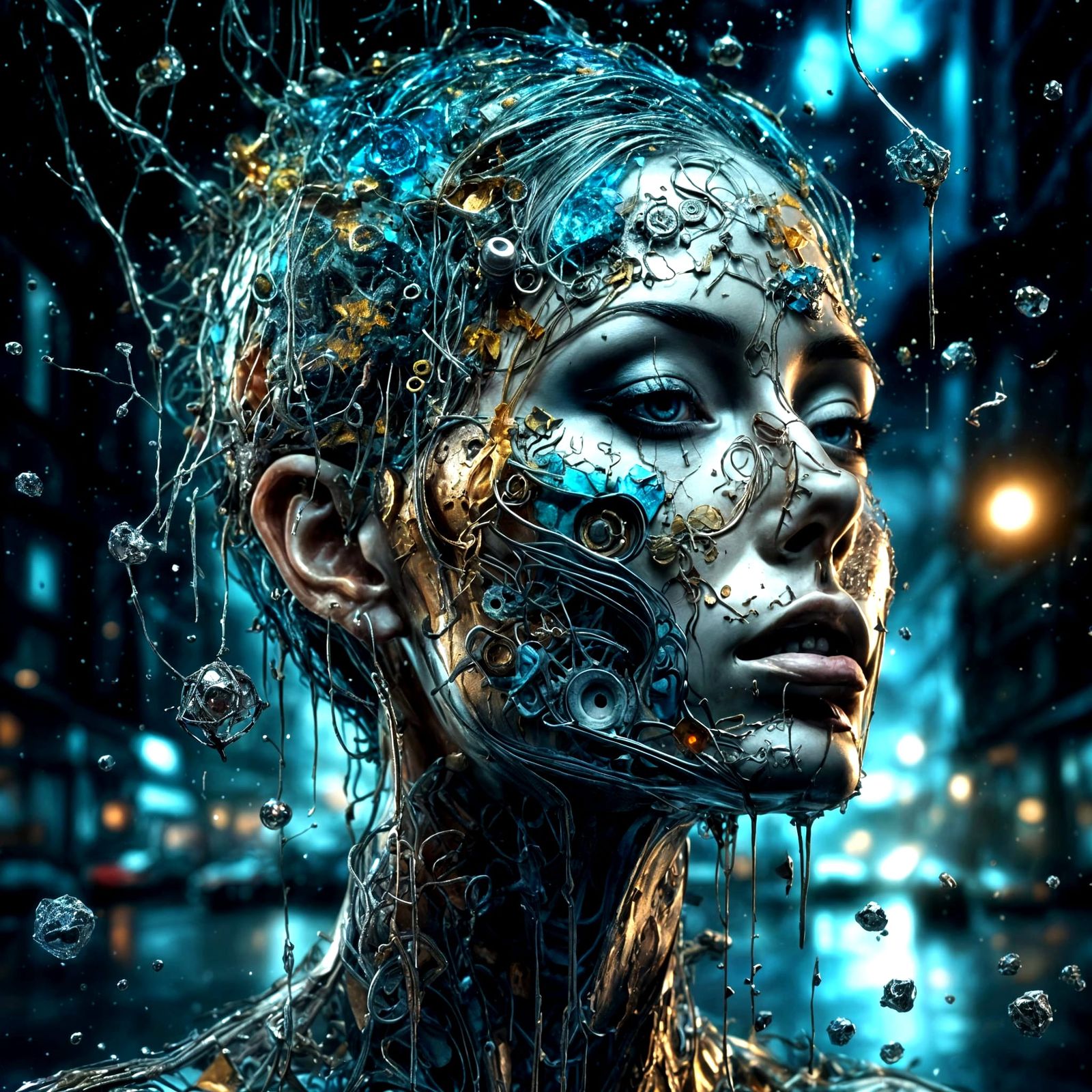 Macabre Stainless Steel Anatomy in Cosmic Fragmentation