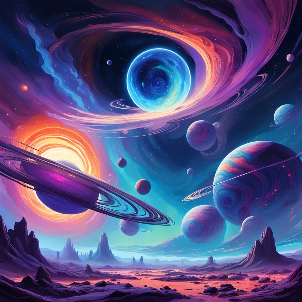 Breathtaking Cosmic Nebula in Vibrant Dreamlike Quality