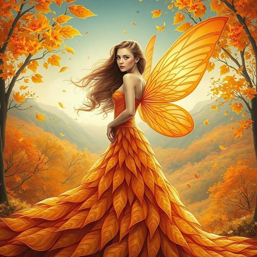 Autumn Fairy in Dreamy Fantasy Style