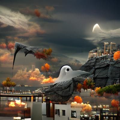 Halloween Seagull Matte Painting