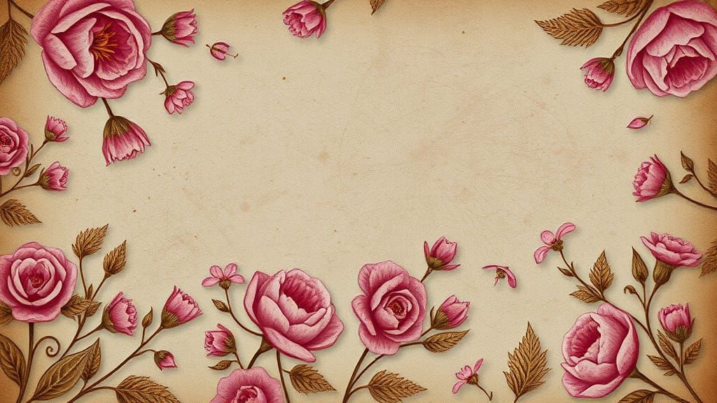 Floral Vintage Fantasy Aesthetic in Shabby Chic Style