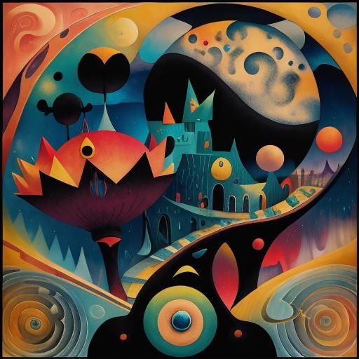 Magical and abstract autumn night