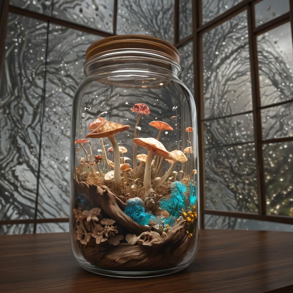 Reflective Jar Biome with Supernova in Distance