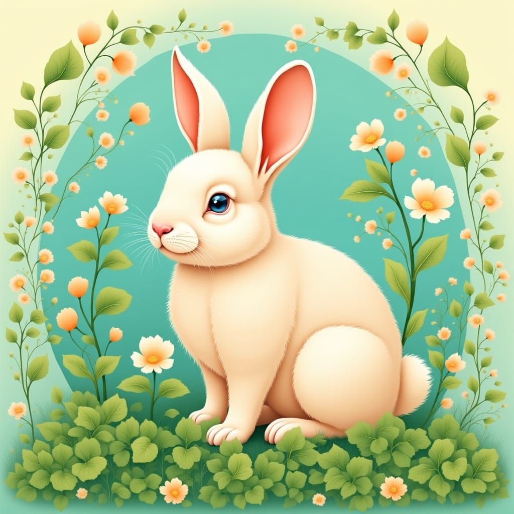 Fluffy Rabbit Content in Clover Patch