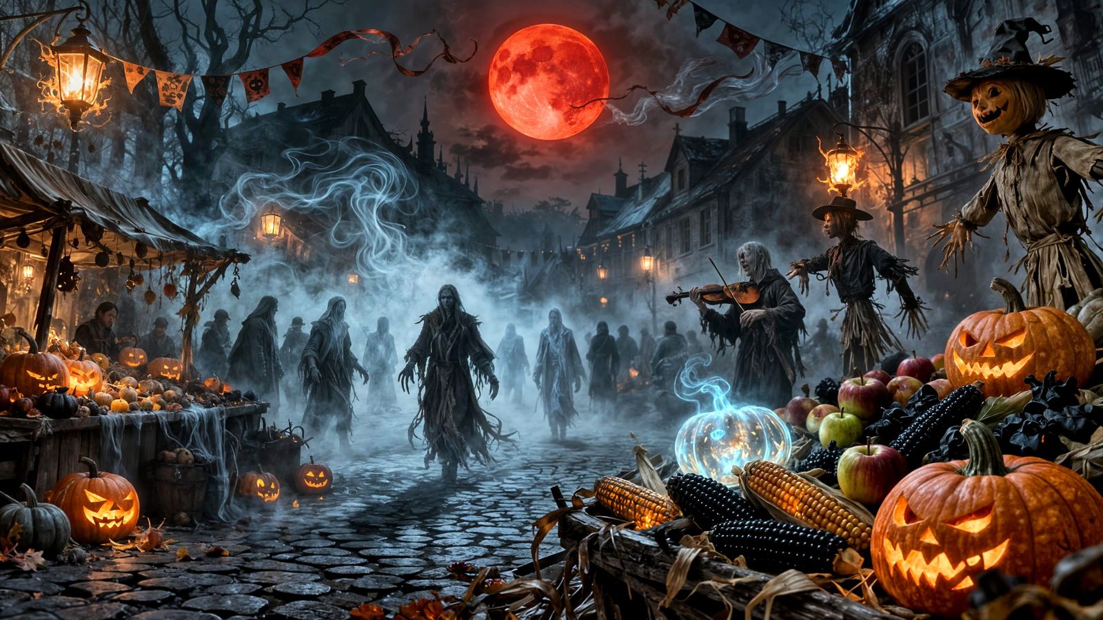 Haunted Harvest Festival Under Blood Moon