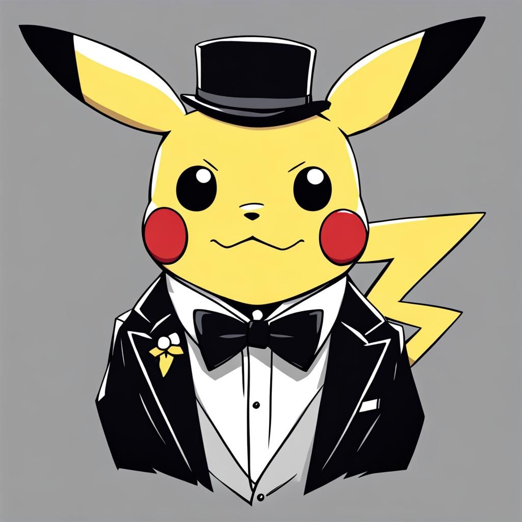 Pikachu Dons a Tuxedo in AI Generated Image