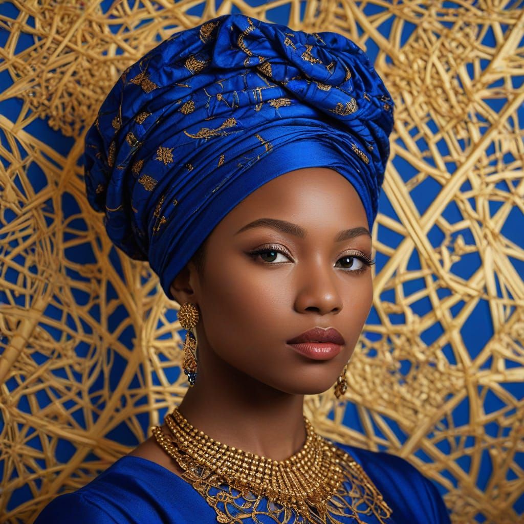 Regal Black Woman in Fauvist Style