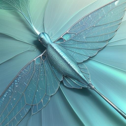 Delicate, Iridescent Wing in Dreamlike Close-Up
