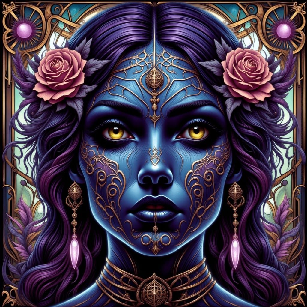 Gothic Moonlit Masquerade in Mysterious Night