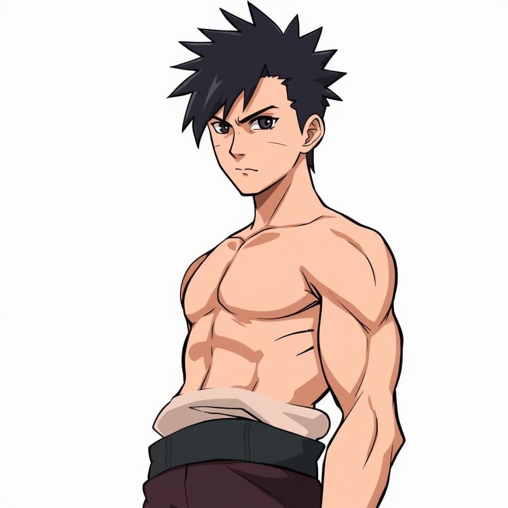 Anime Portrait of a Confident Young Man