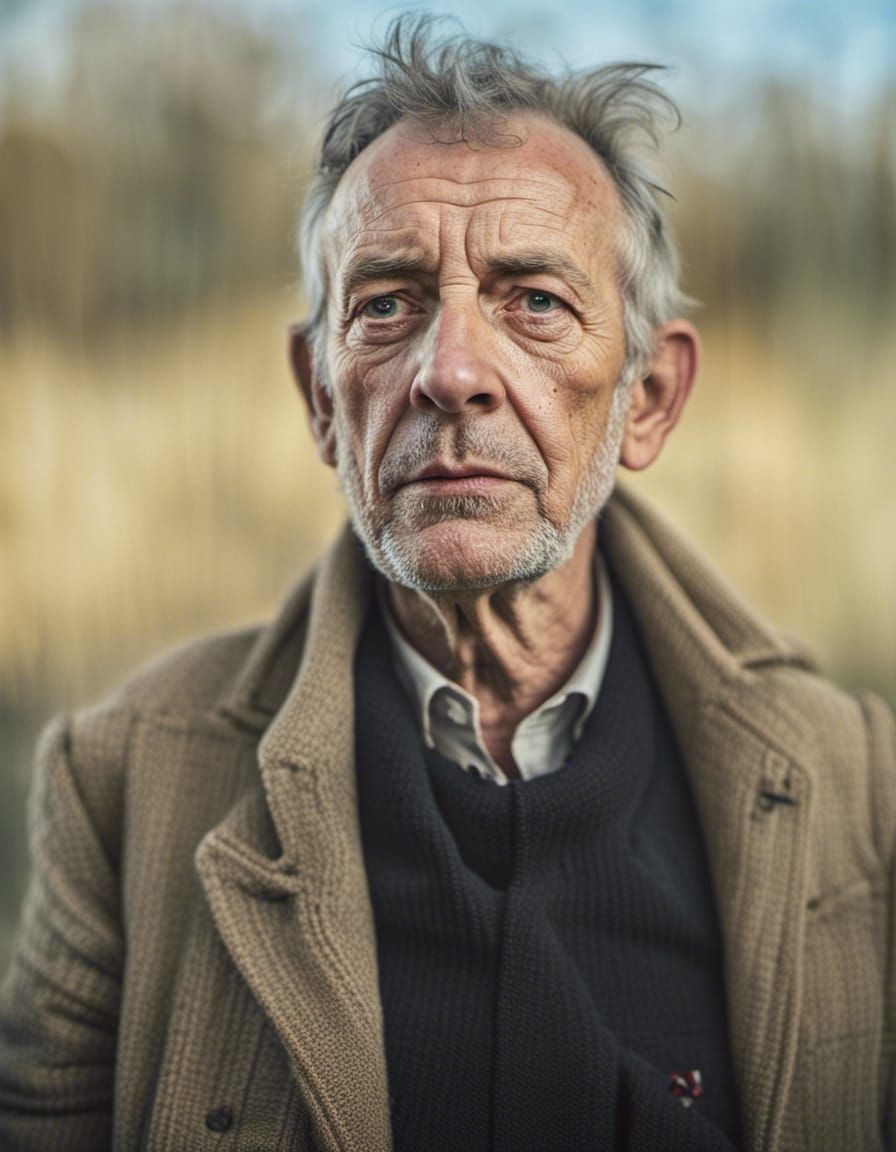 Intense Portrait in the Style of Lucian Freud