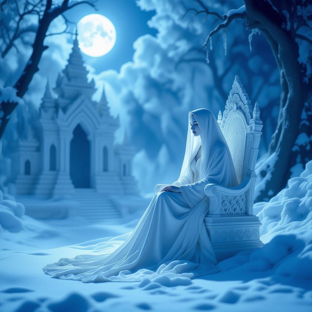 Ethereal Divinity and Mystery in White