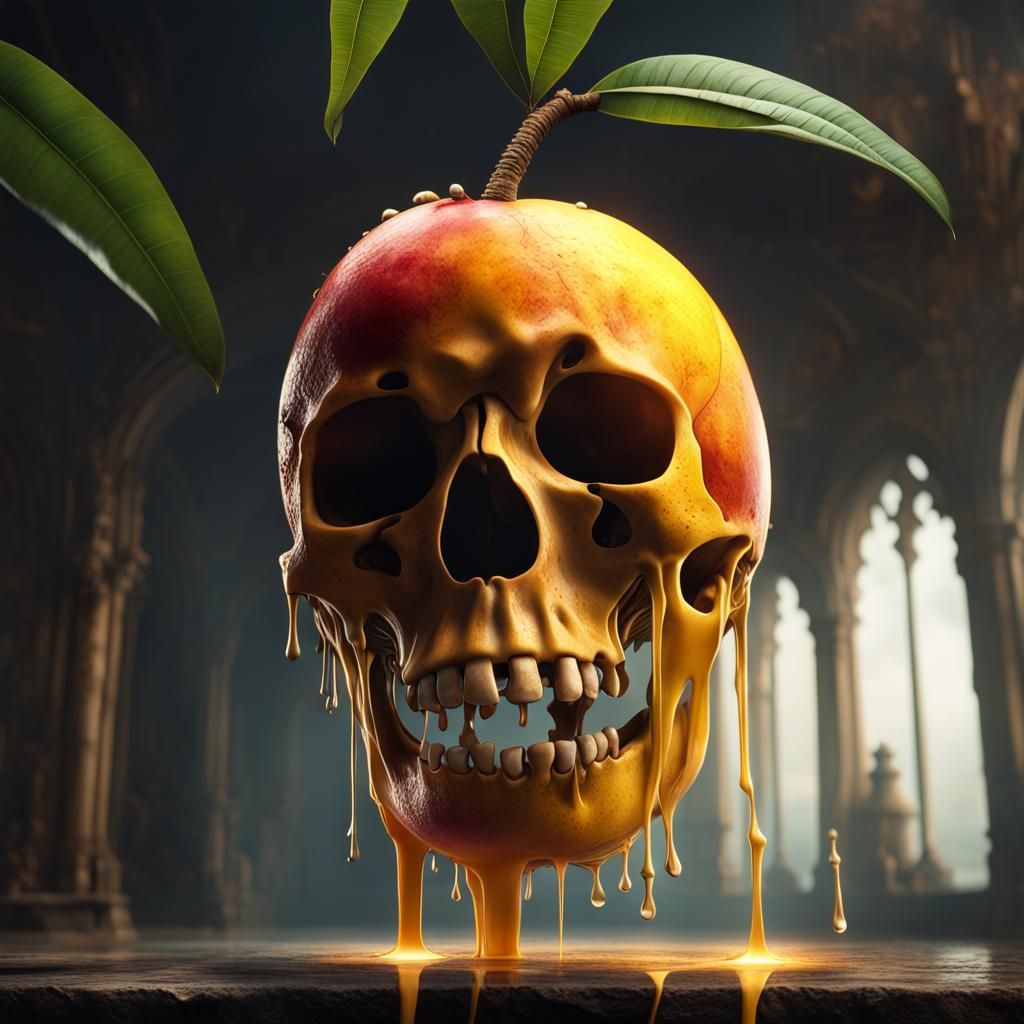 Mango Skull Emerges: Digital Matte Painting