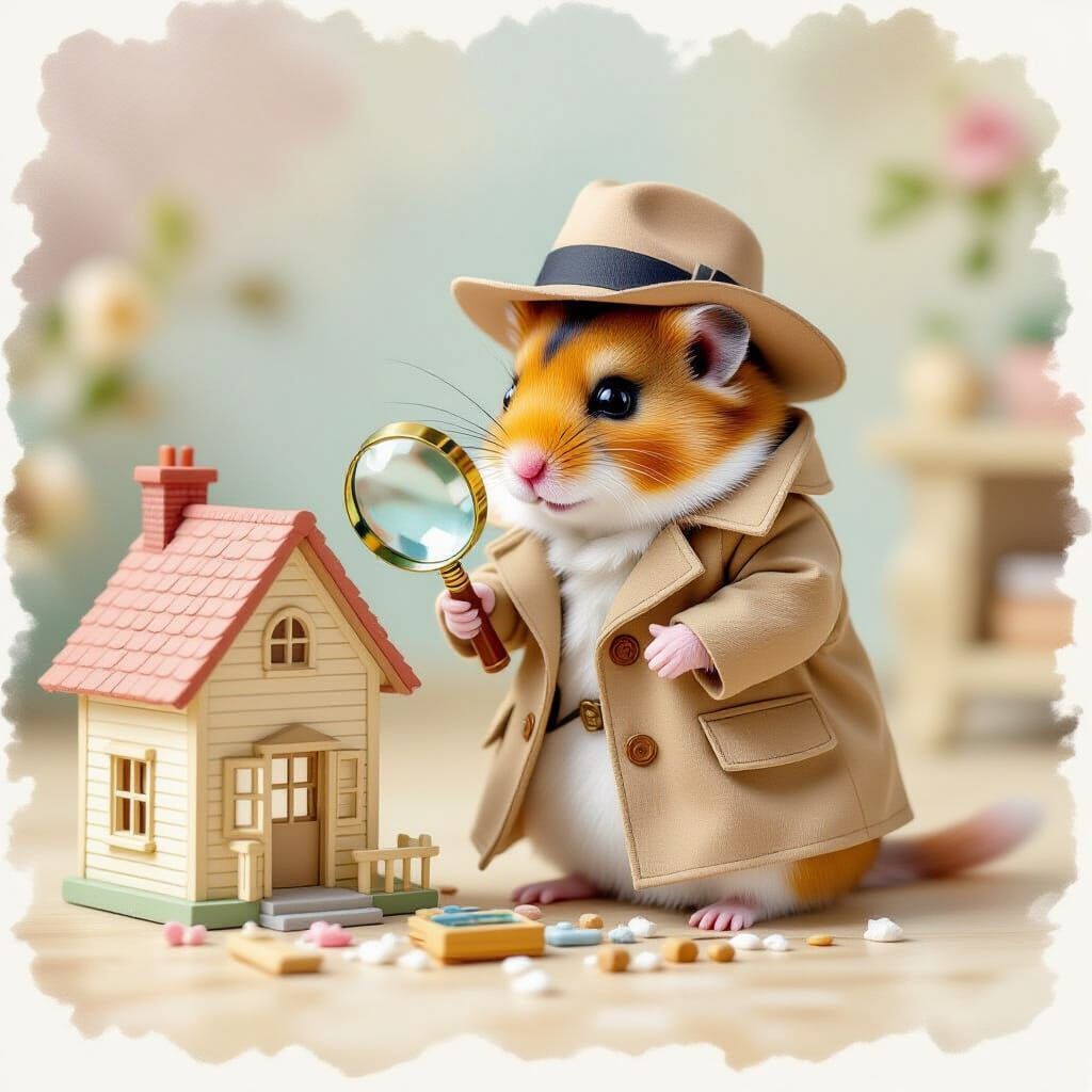 Detective Hamster Investigates a Crime Scene
