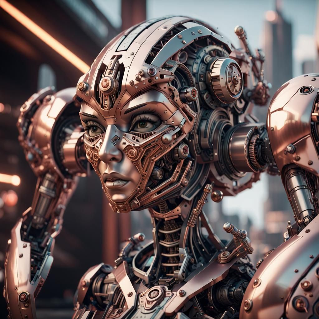 Futuristic Sci-Fi Drag Queen with Mechanical Details