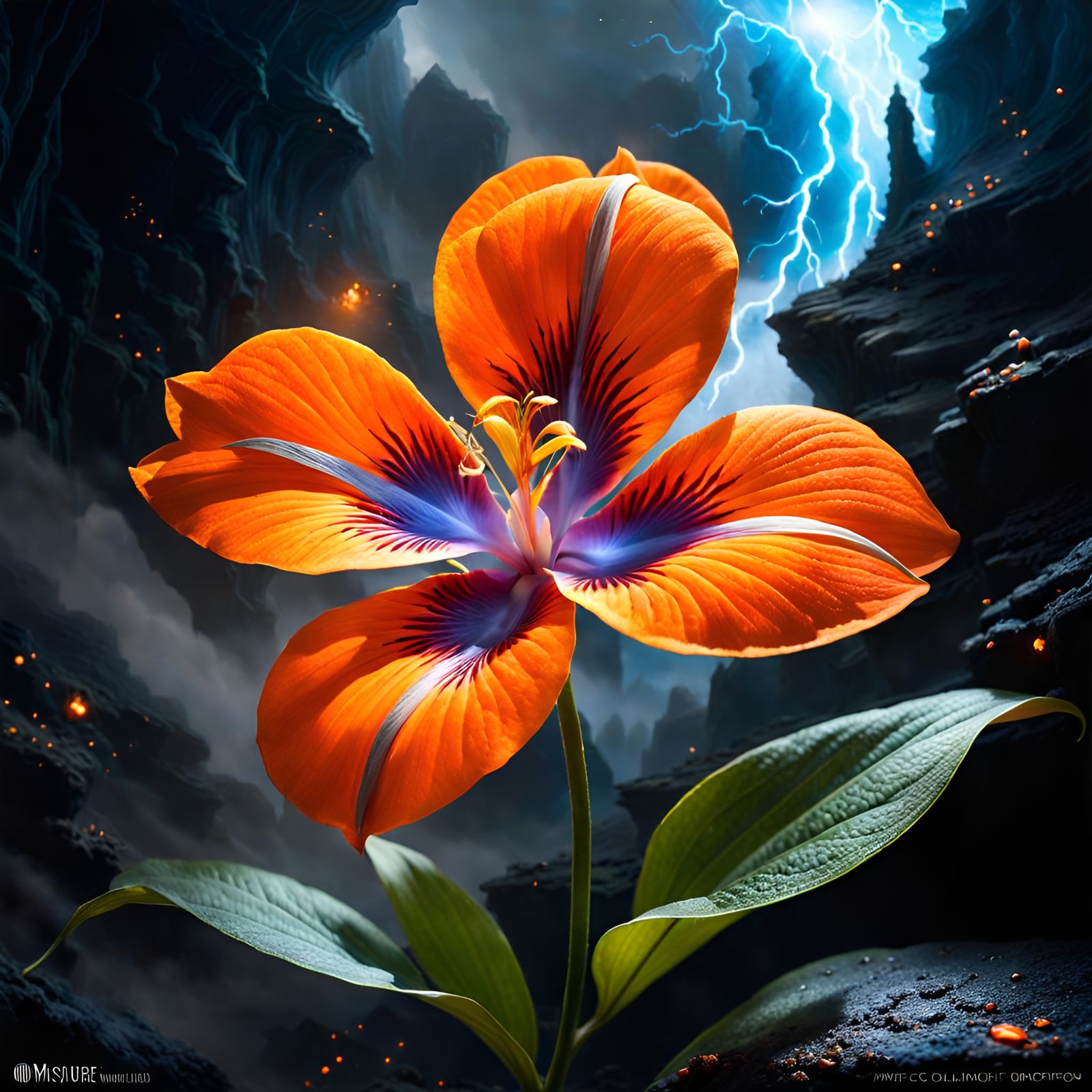 Superpowered Scarlett Pimpernel Flower in Fantasy Wonderland