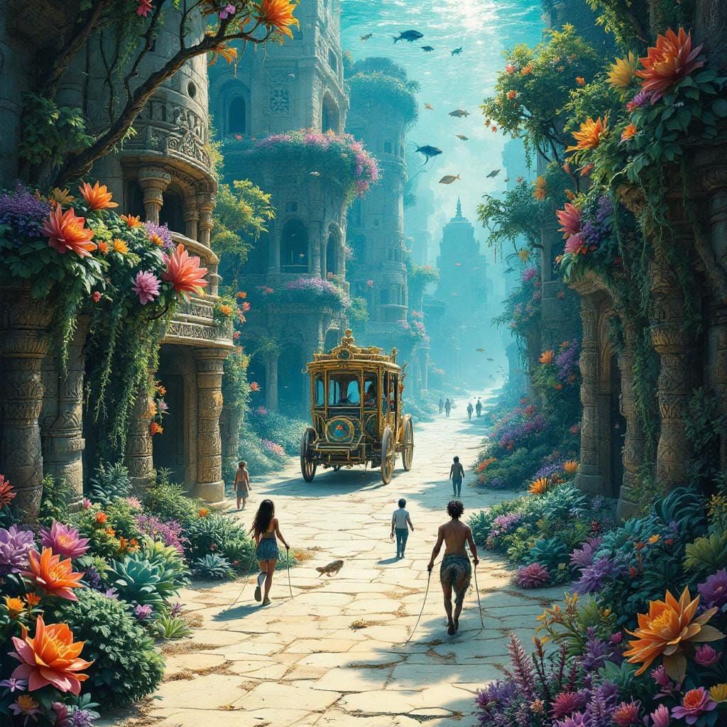 Ancient city of Adlantis sunk deep in the sea 9000 BC