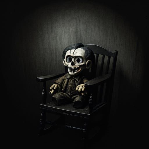 Ethereal Ventriloquist Dummy in Macabre, Cinematic Horror Ar...
