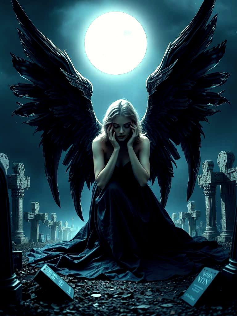 Ethereal Gothic Vampire Emerges from the Shadows