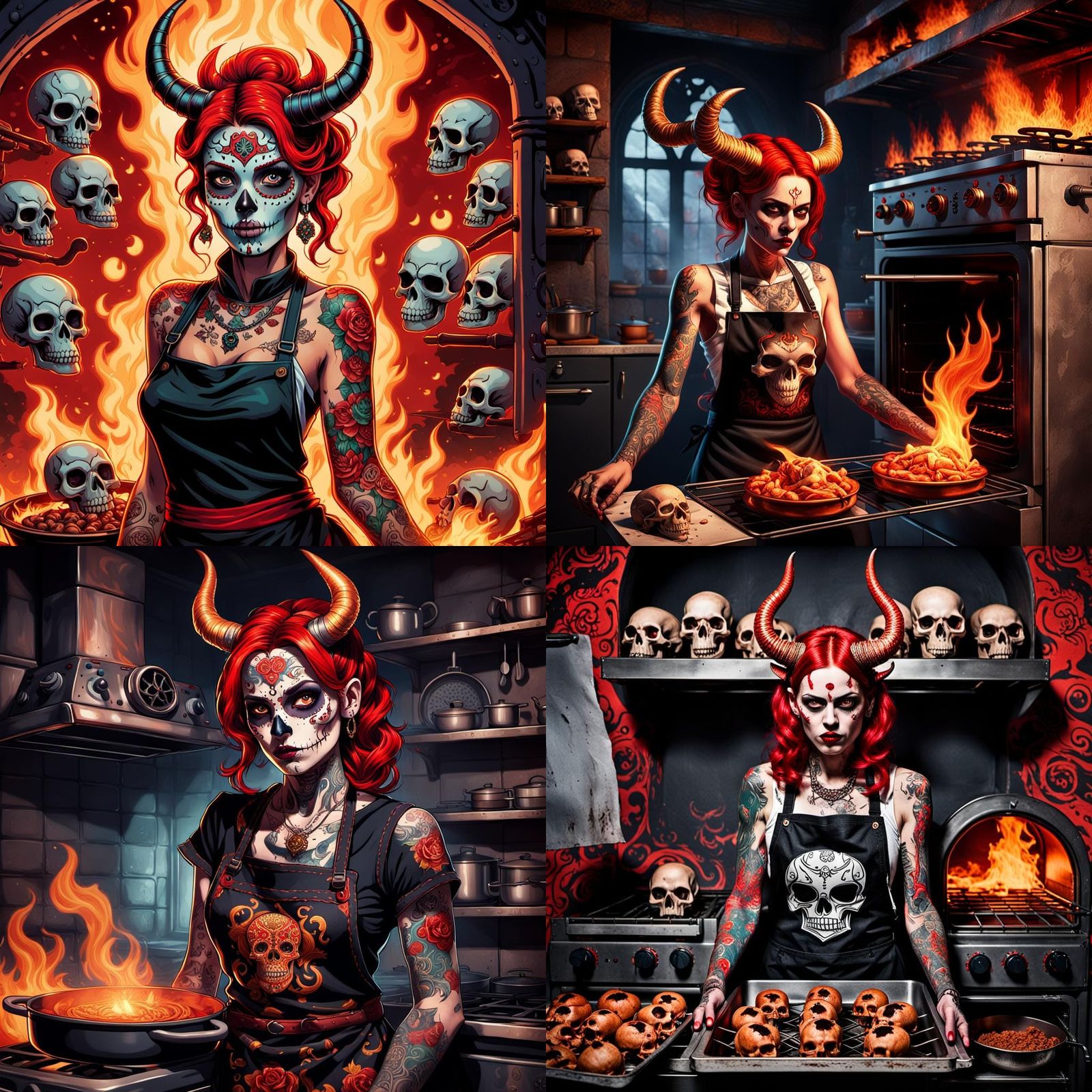 Day of the Dead Inspired Comic Book Demon