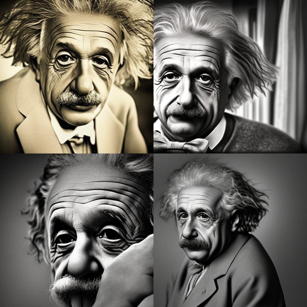 Hyperrealistic Portrait of Einstein in HDR