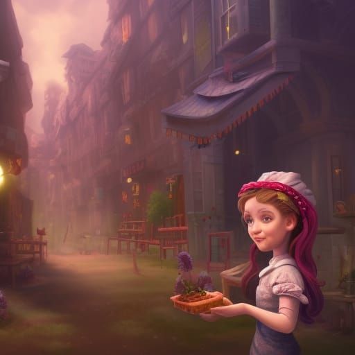 Marinette the Baker Girl: Fantasy Concept Art