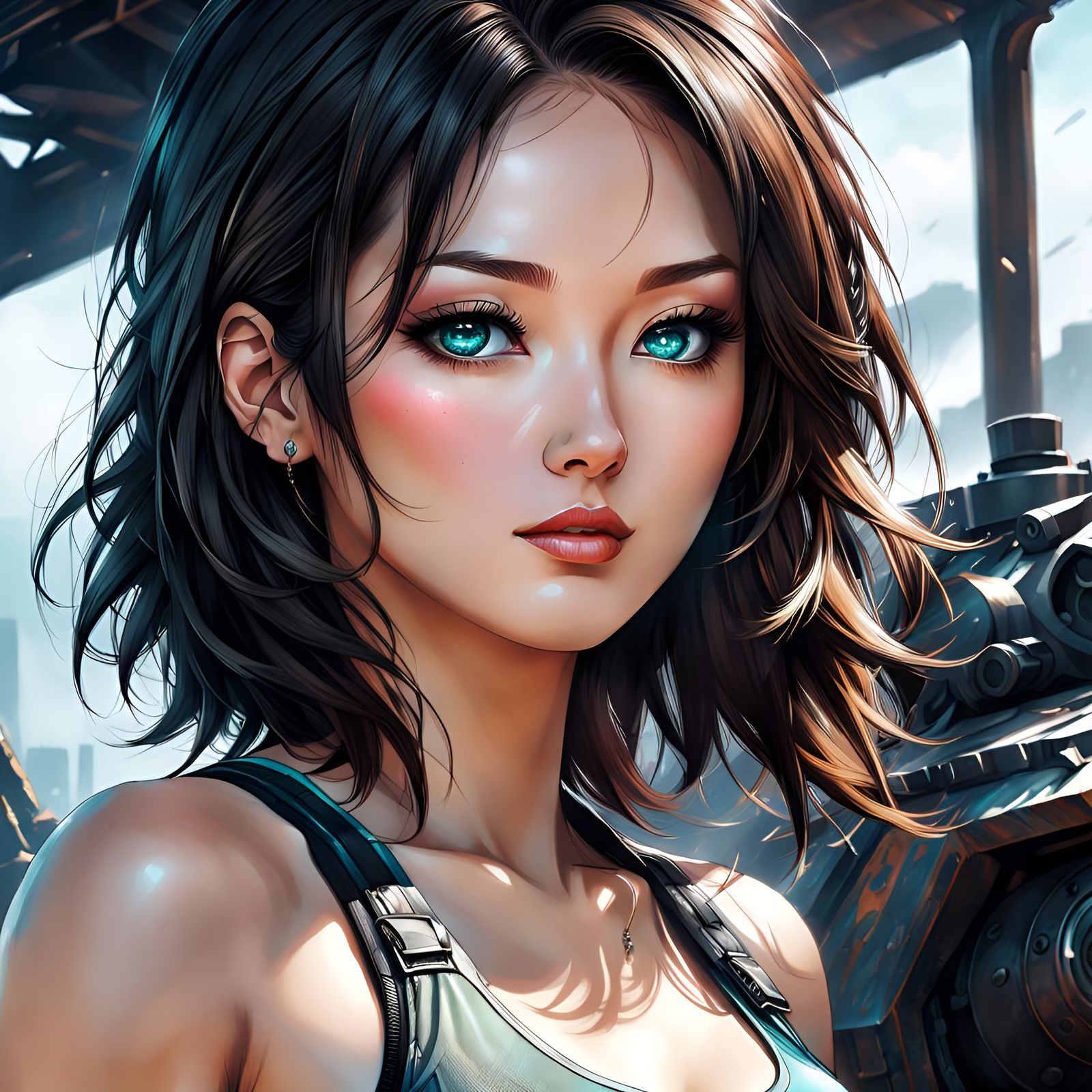 Fantasy Girl Portrait with Vivid Colors and Details