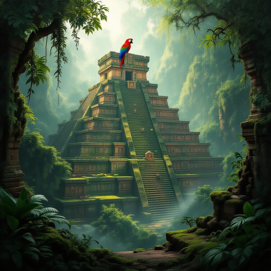 Hidden Aztec-Inspired Lost City in Alien Jungle