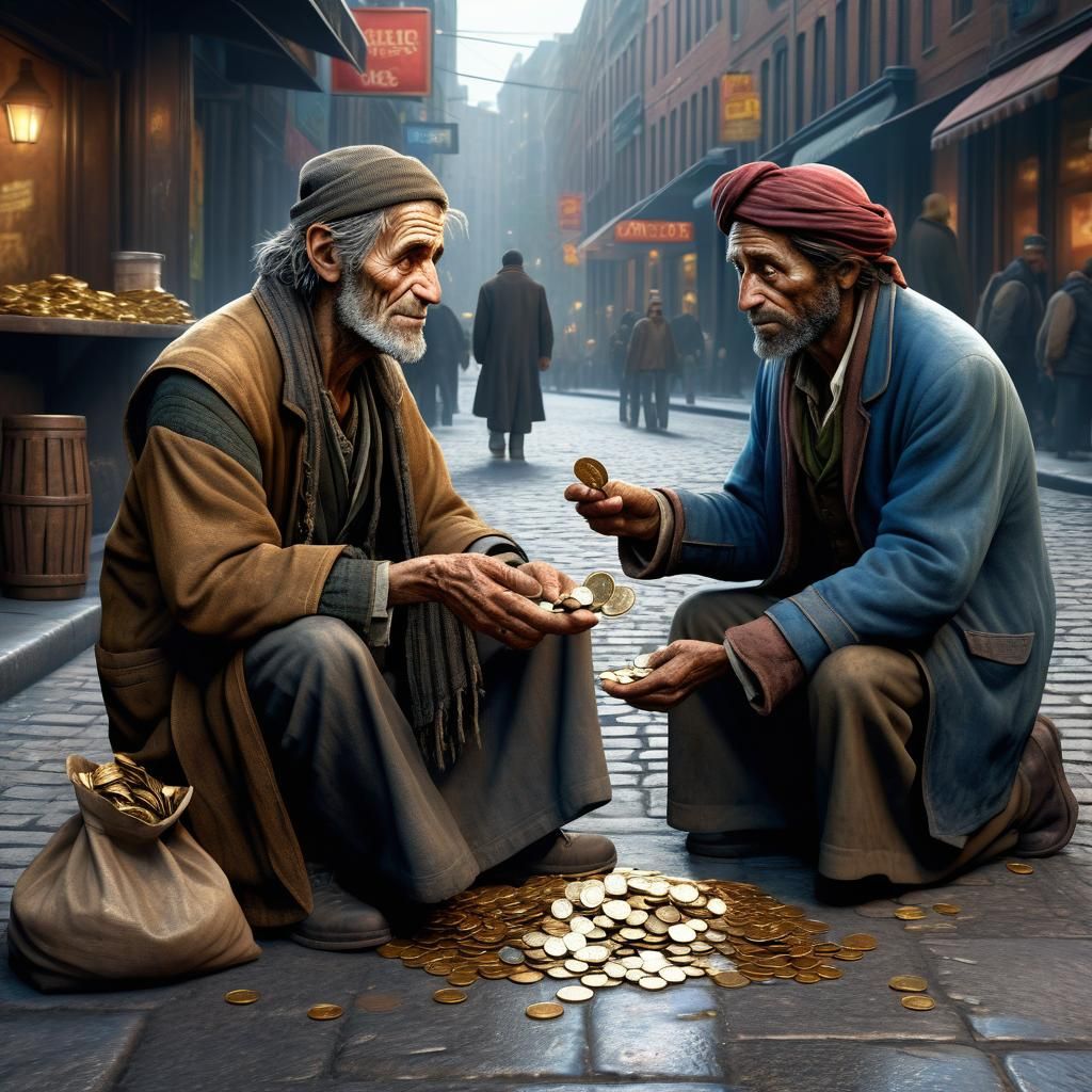 Beggar's Generosity: A Detailed Street Scene in Unreal Engin...