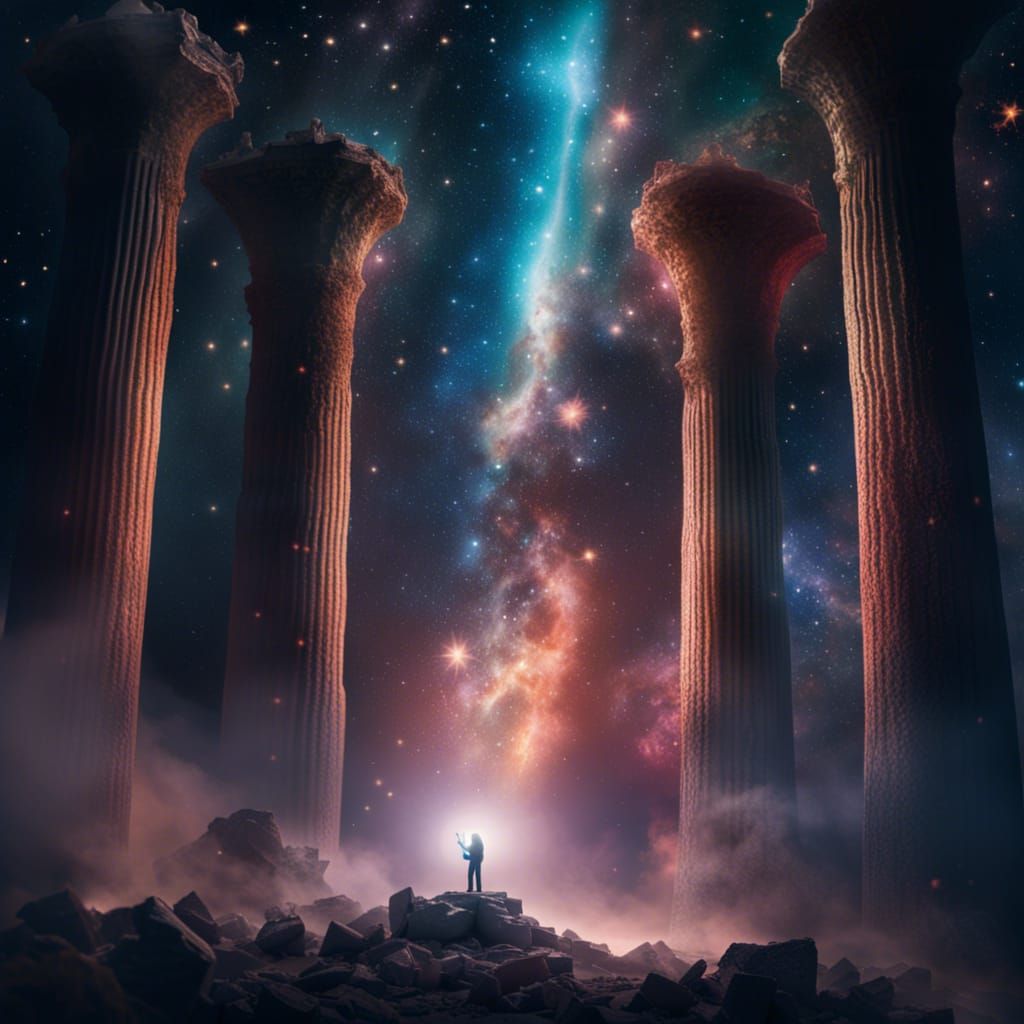 Pillars of Creation Nebula: Epic Digital Matte Painting