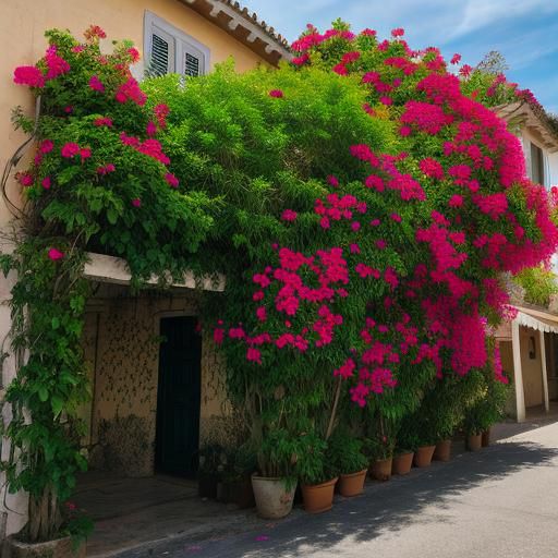 Lush Pink Bougainvillea Blossoms