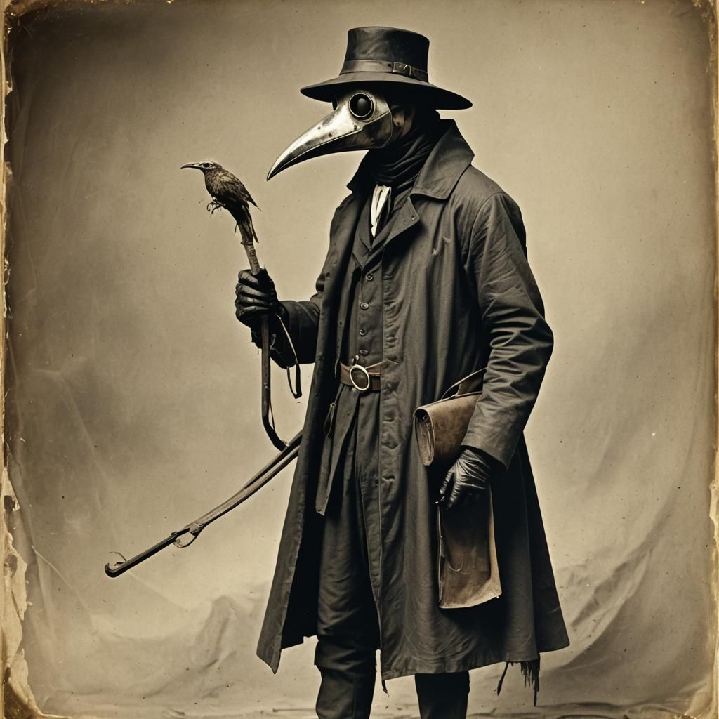Grim Reaper Taking Heart in Plague Doctor Costume