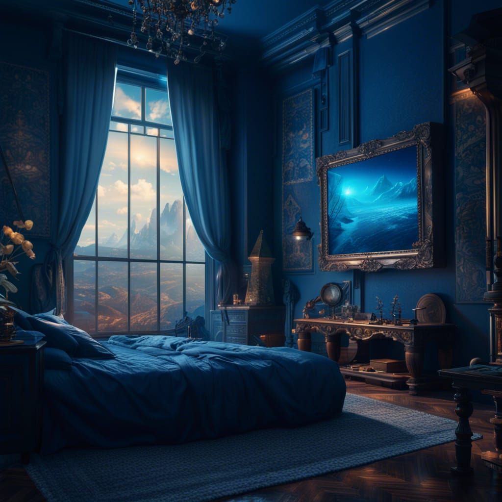 Epic Blue World: A Digital Matte Painting