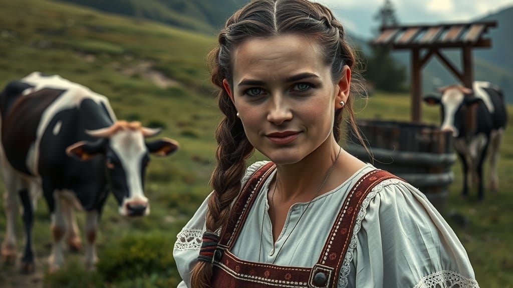 Monochromatic Pasture Scene Reminiscent of Wyeth