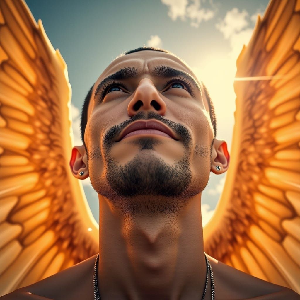 Divine Angel in Radiant Light