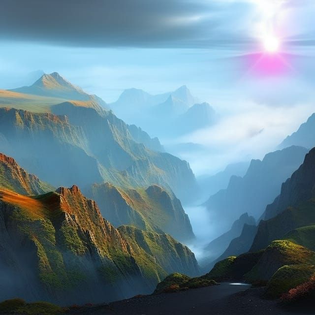 Mesmerizing Cosmic Landscape in Spacecore Style