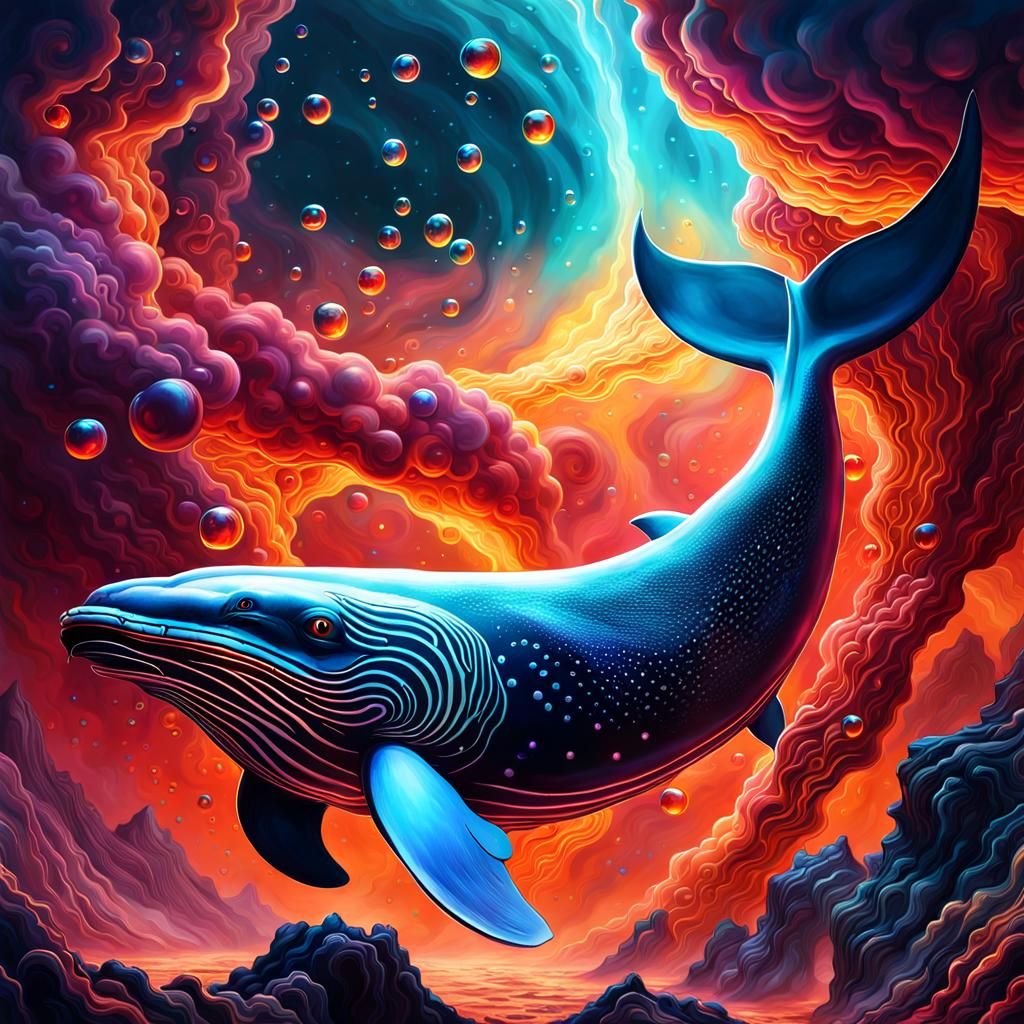 Cosmic Leviathan Swims Through Alien Nebula