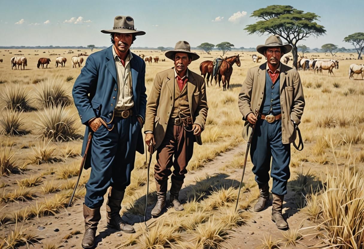 Gauchos Ride Across the Argentinian Pampas