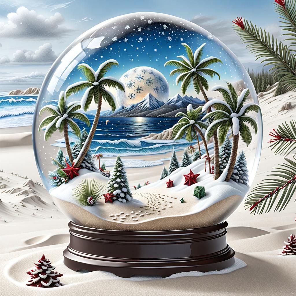 Winter Wonderland Miniature Tropical Paradise in Bright Colo...