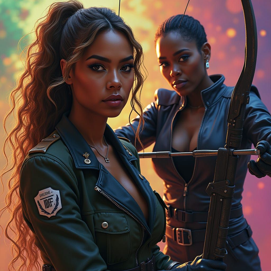 Fierce Pop Stars Clash in Epic, Cyberpunk-Inspired Artwork