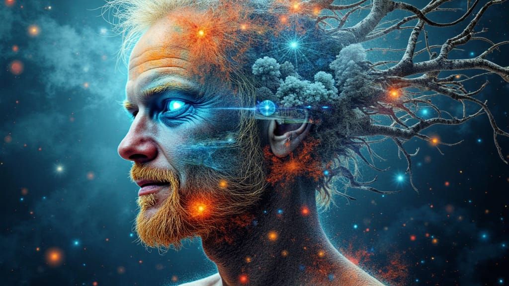 Mindscape Kingdoms: A Surreal Holographic Illustration