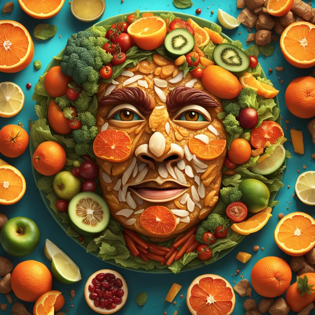 Food Face in Foodscape Style