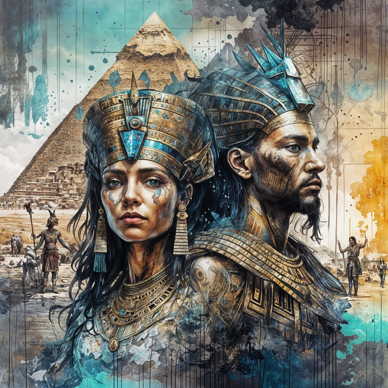 Egyptian king and queen