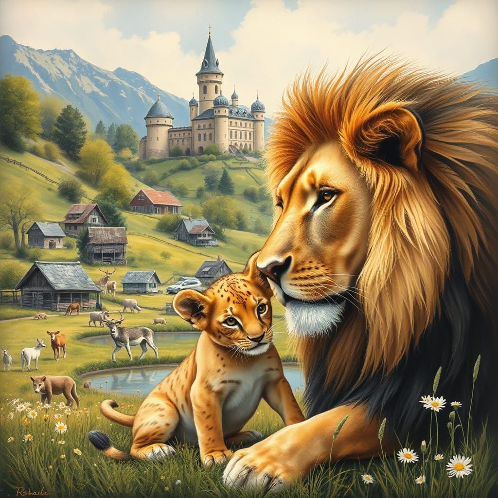 Ethereal Bucolic Scene in Spring