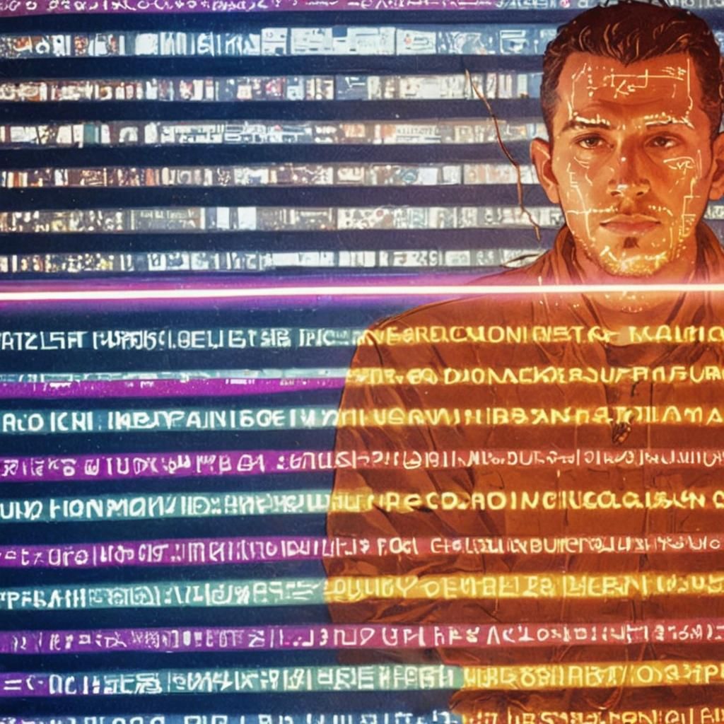 Moroccan Man in Vintage Tech Room, Concept Art