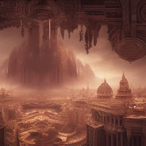 Dramatic Looping Digital Matte Painting