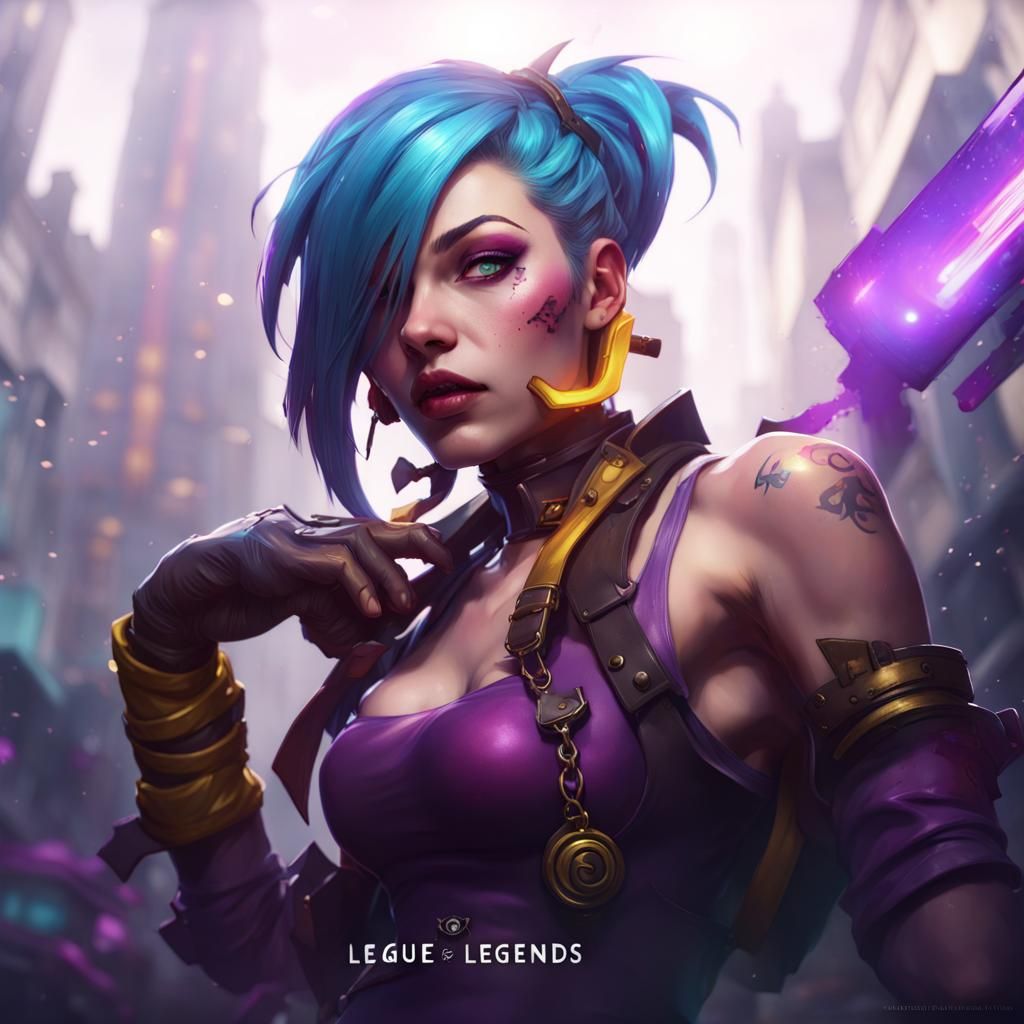 Jinx from League of Legends: Dark Fantasy Art