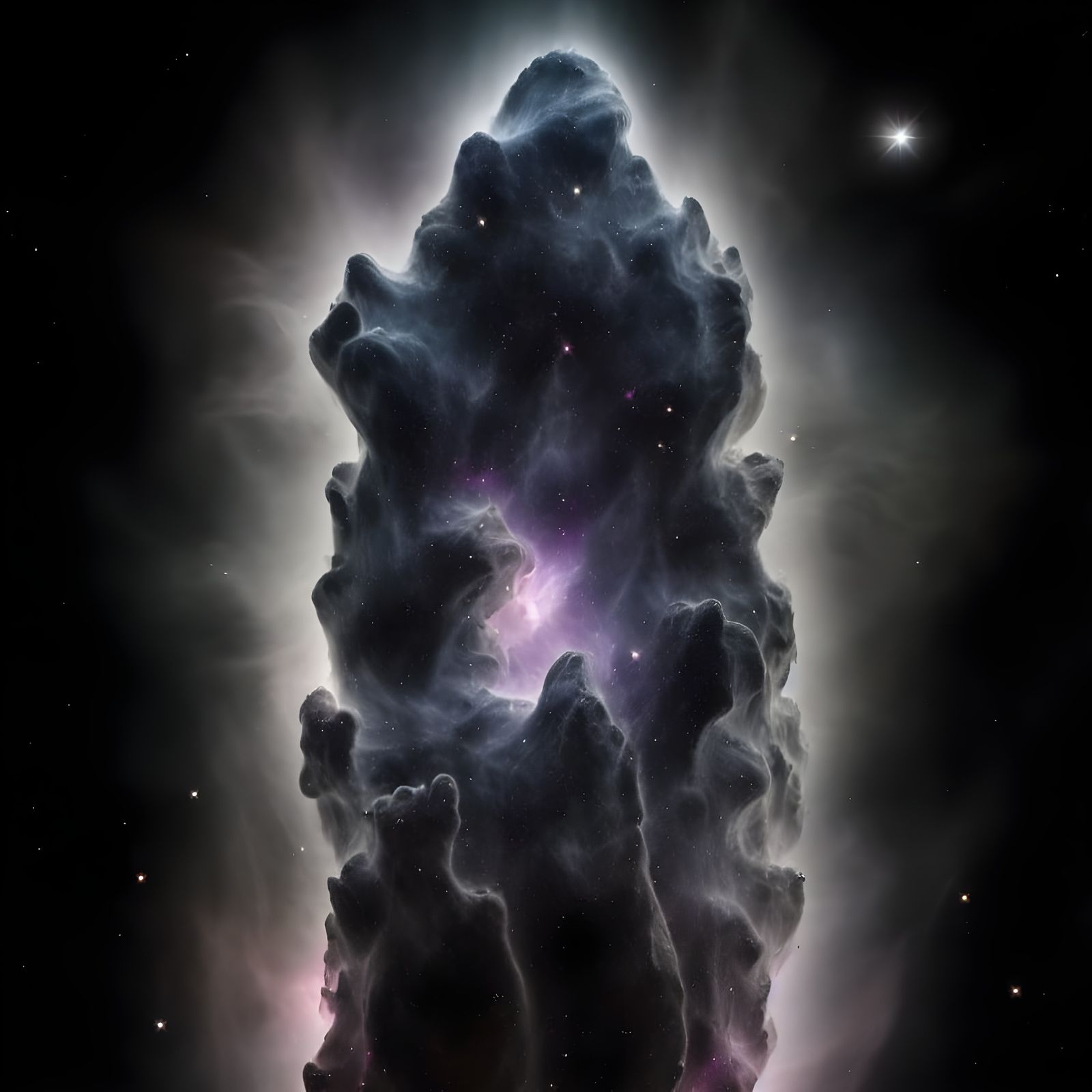 Magnificent Monolith Nebula in Space Art